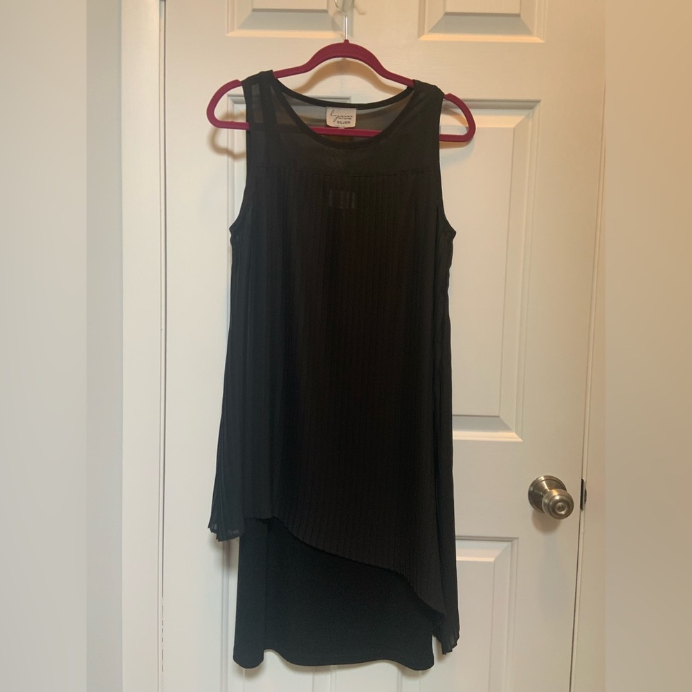 Lynn Ritchie Silver Black Asymmetrical Dress